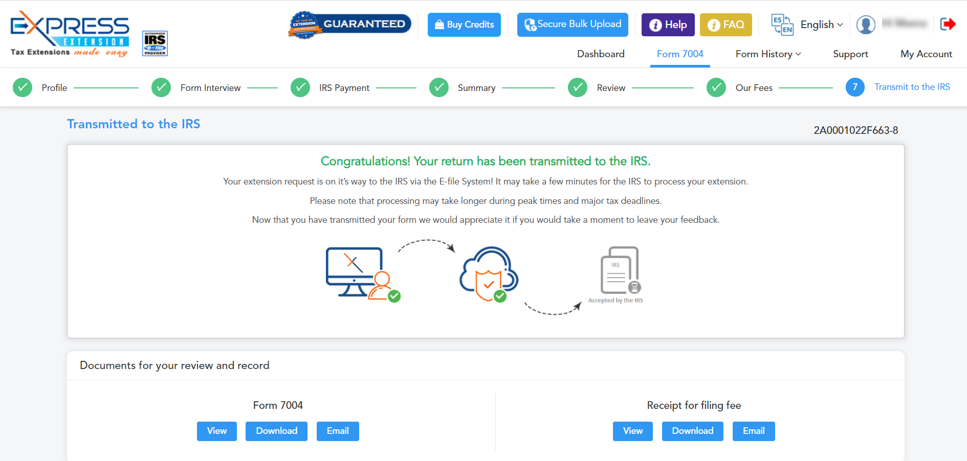 EFile IRS Form 7004 Business Tax Extension Form 7004 Online