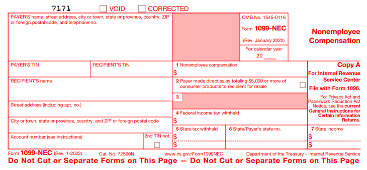 2019 IRS Form 1099-MISC