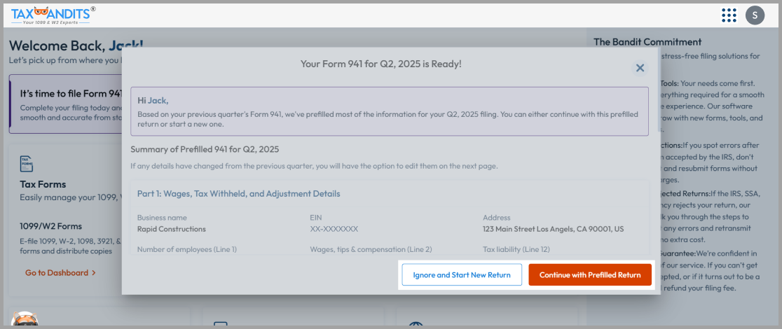Duplicate Your Return in One Click