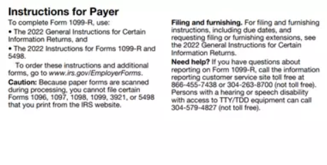 Form 1099-R Instructions