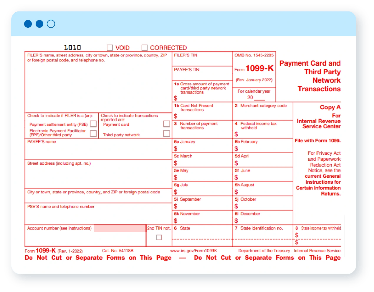 Form 1099k