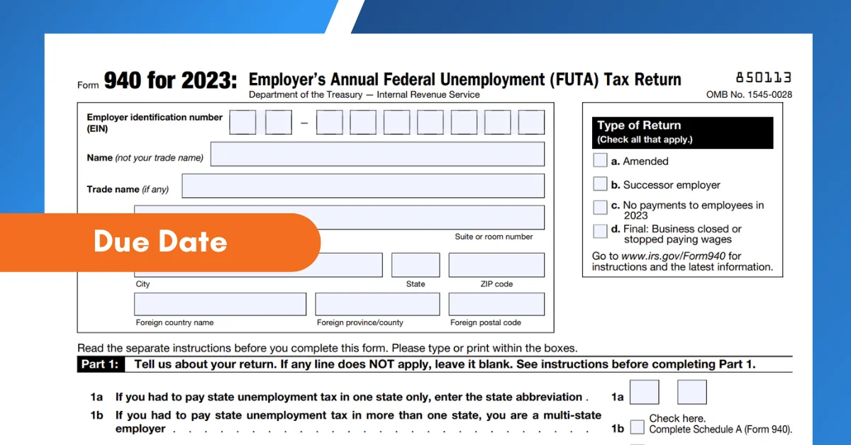 Form 940 Due Date