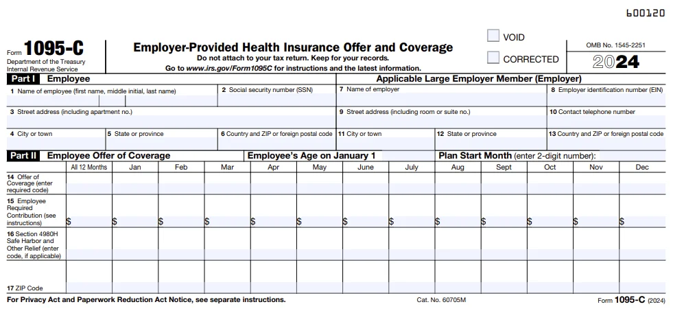 2023 IRS Form 1095-C