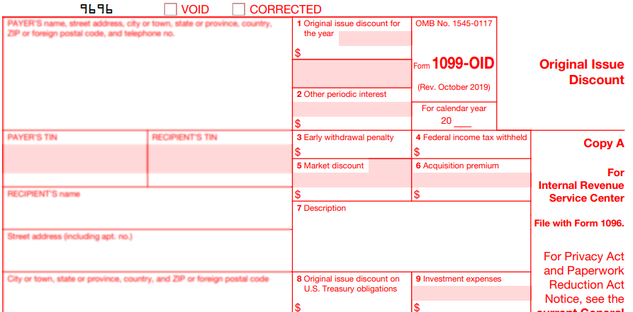 IRS Form 1099-OID for 2023