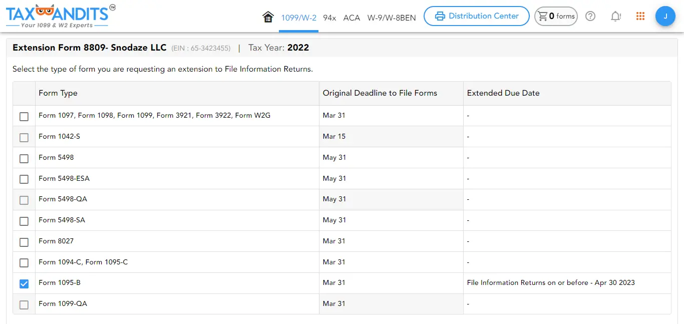 Choose your Information Tax Form