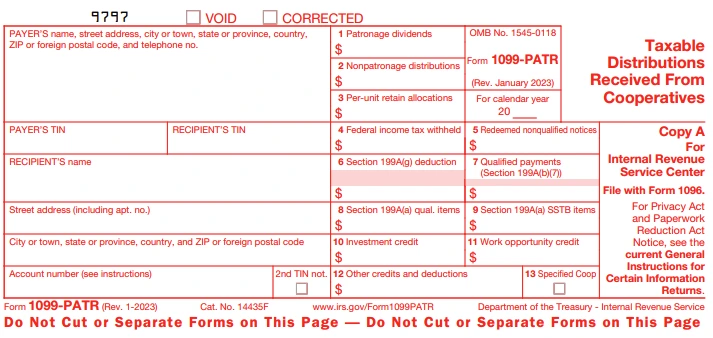 IRS Form 1099-PATR