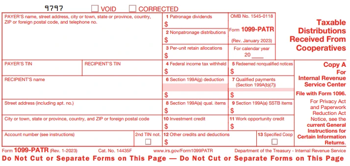 Form 1099-PATR