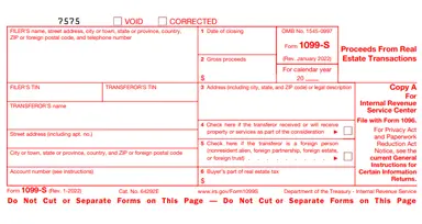 What is form 1099-S