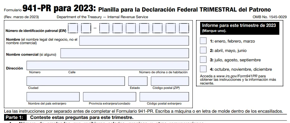 Formulario 941-PR