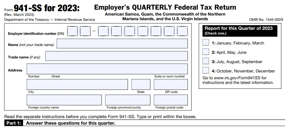 Form 941-SS