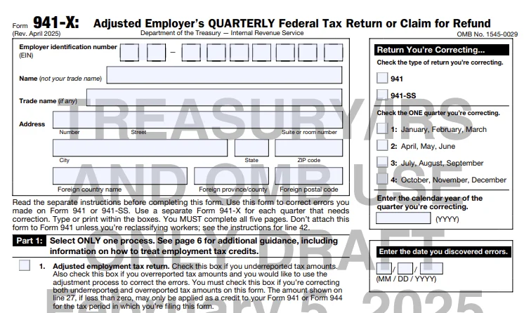 Form 941-X