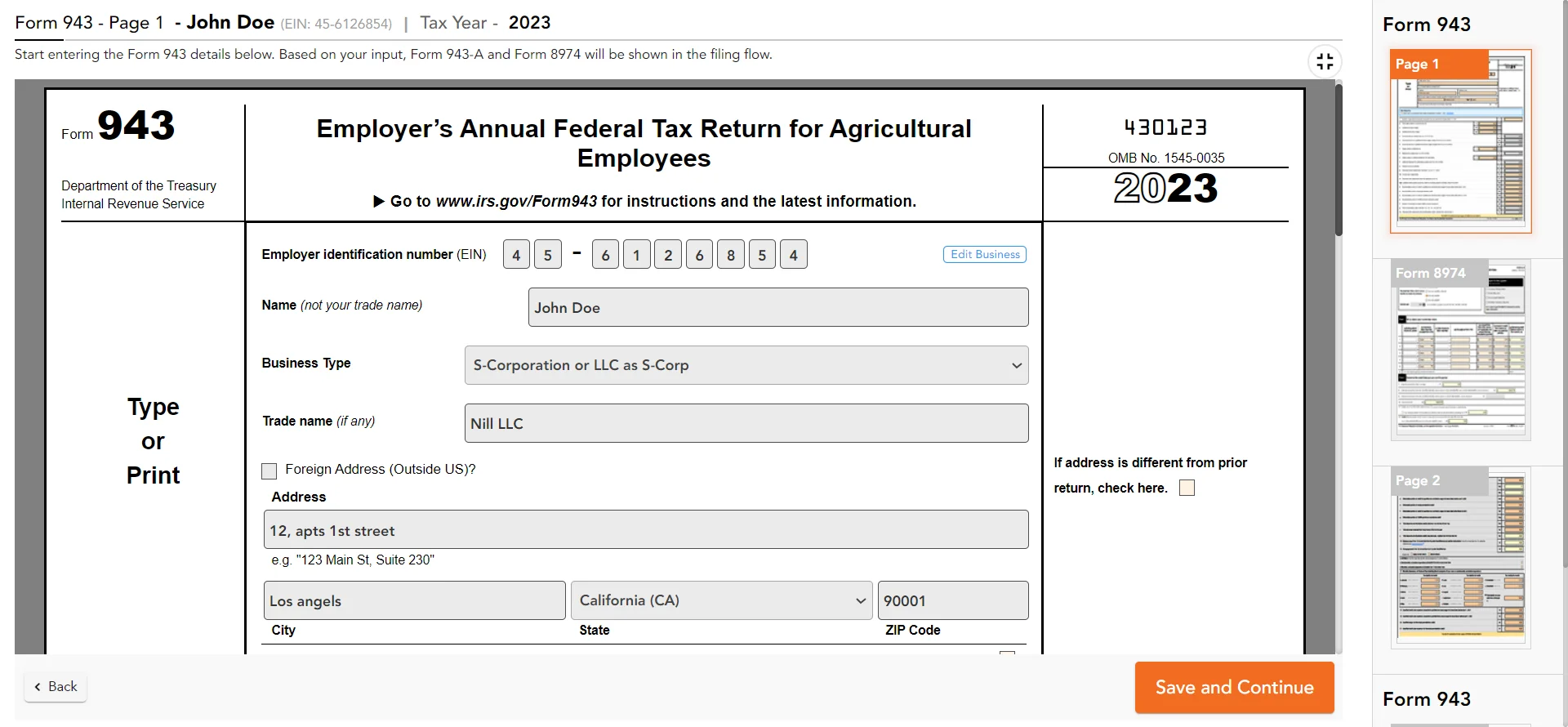 Enter State Tax Withheld Details