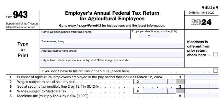 Form 943