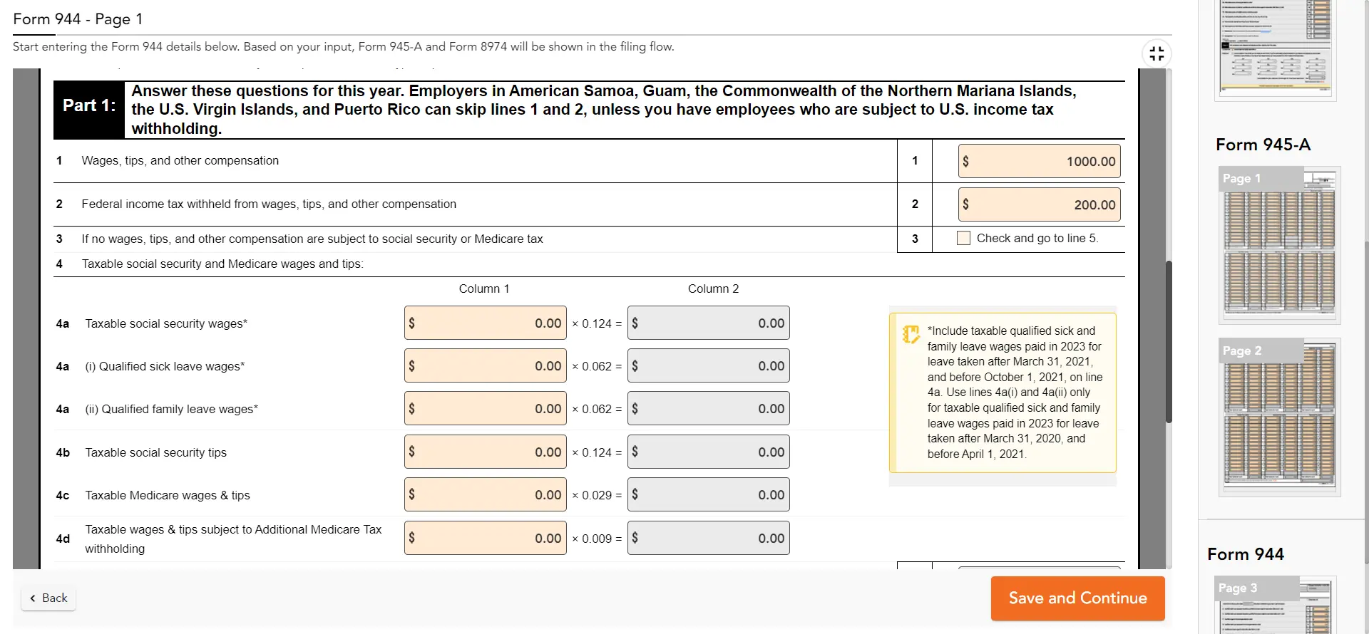 Enter Federal Income Tax Withheld