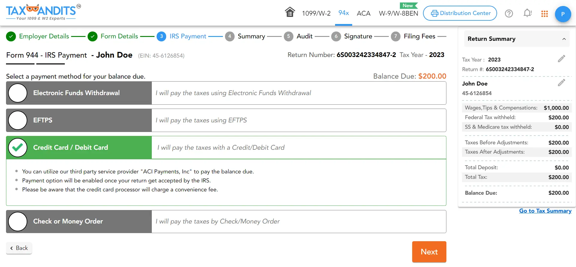 Choose IRS Payment Methods