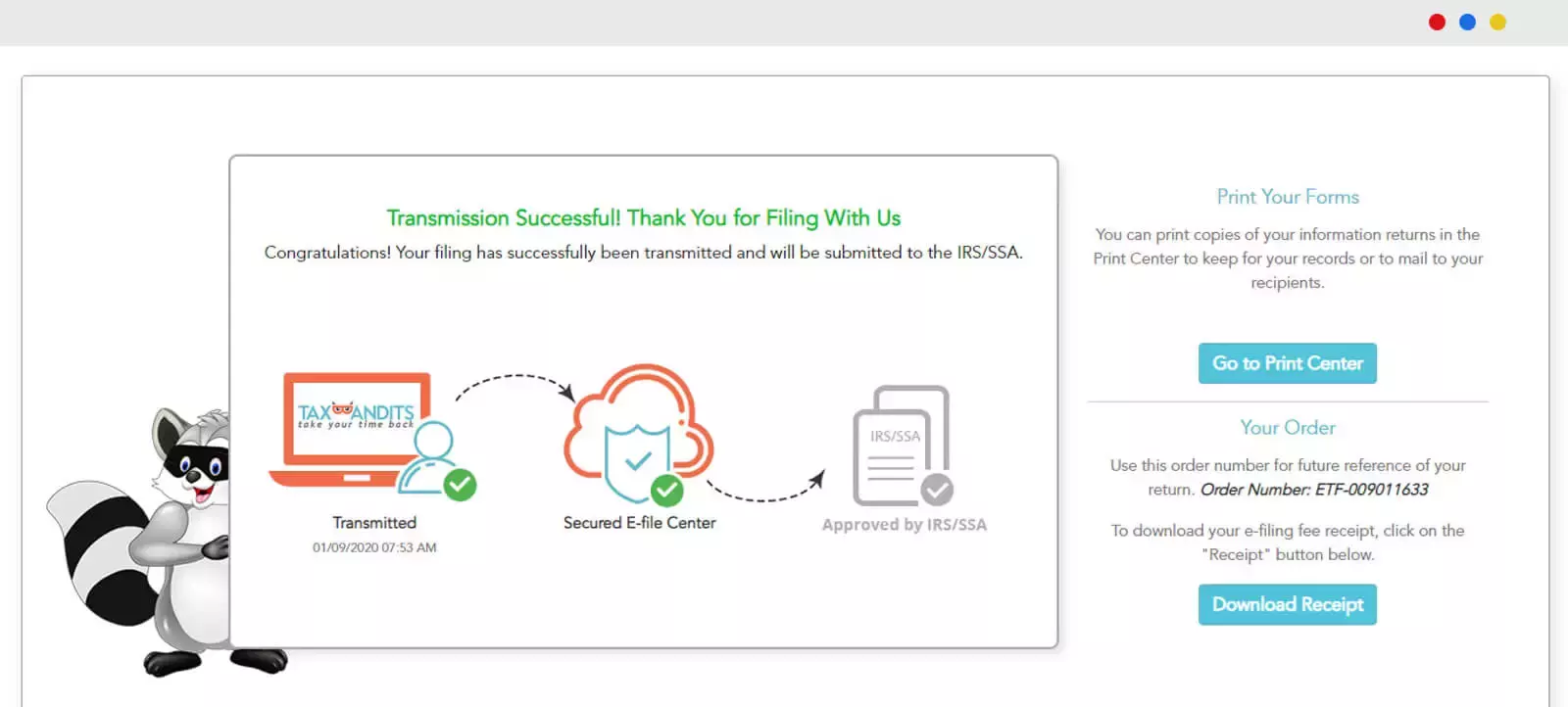 Transmit your Form 1099-INT to the IRS