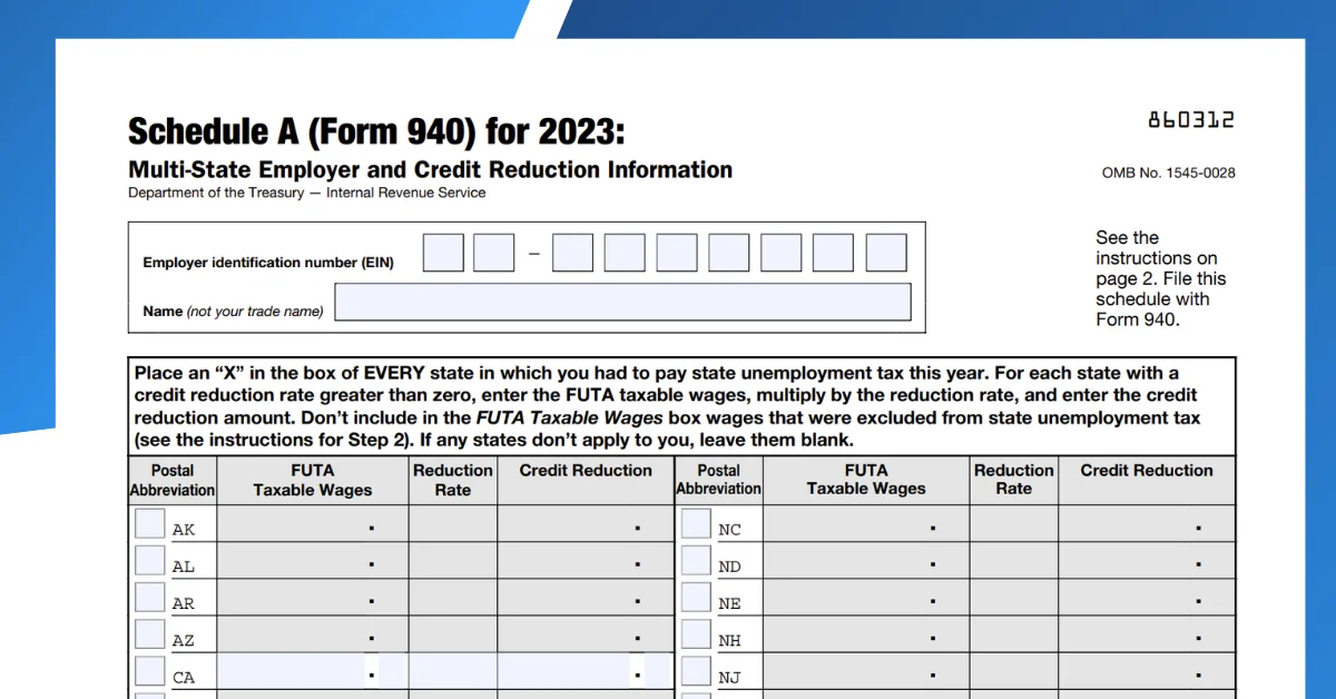 Form 940 for 2019