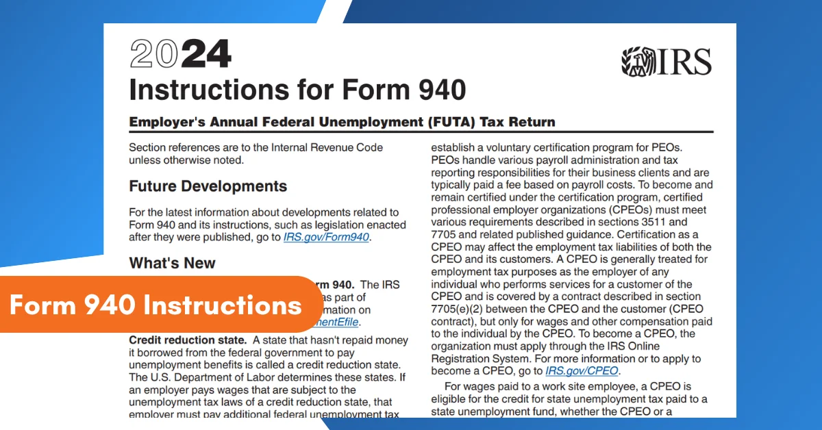 Form 940 instructions 2023