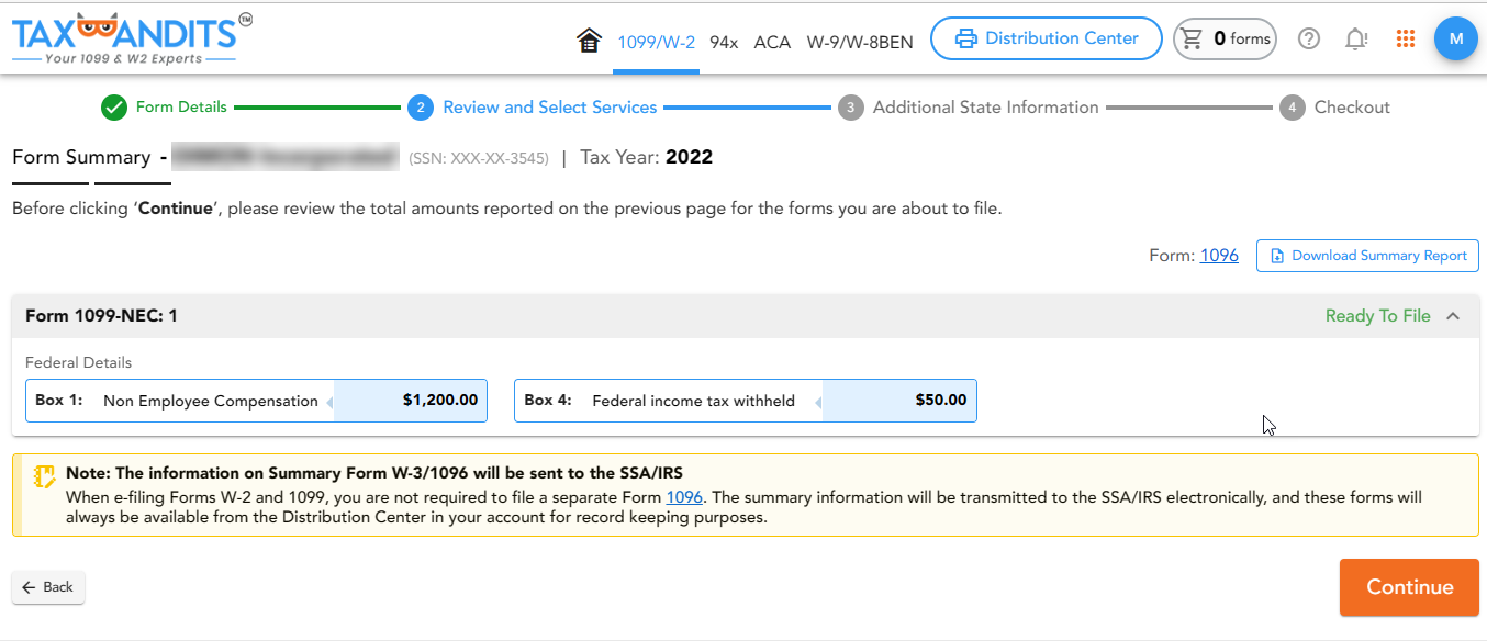 Review the Form Summary