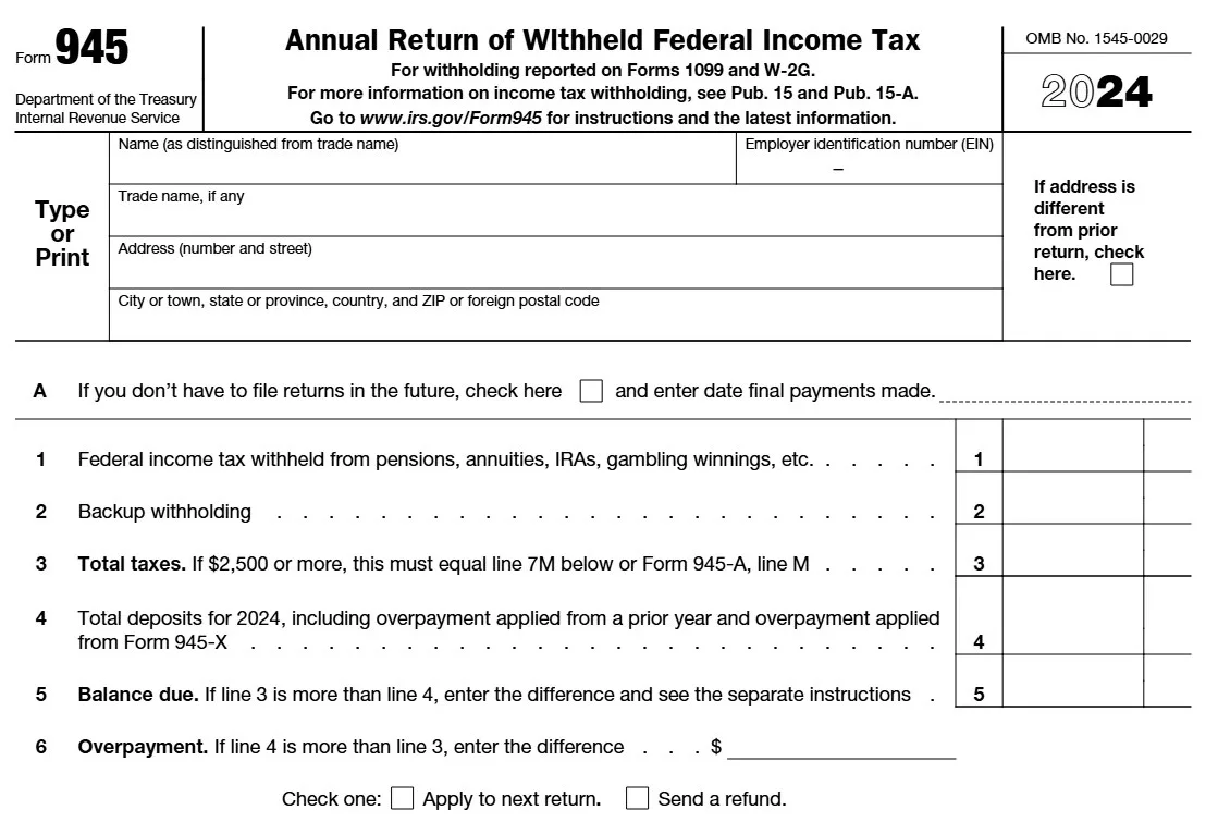 What is Form 943?