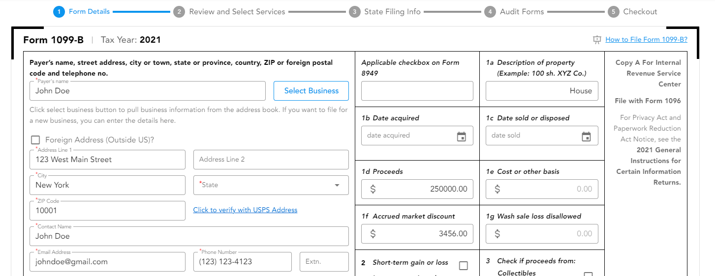 EFile 1099B 2022 Form 1099B Online How to File 1099B