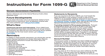 Form 1099 G