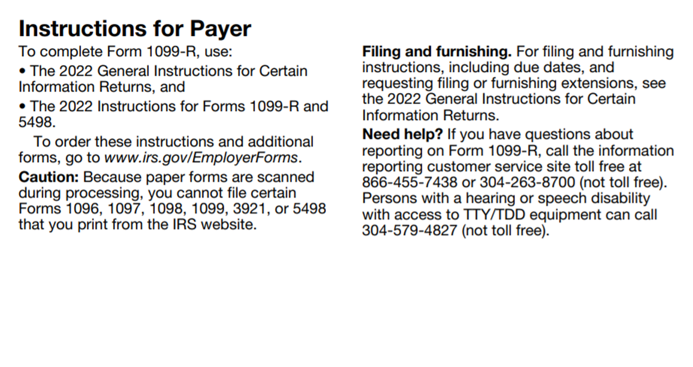 Form 1099-R Instructions