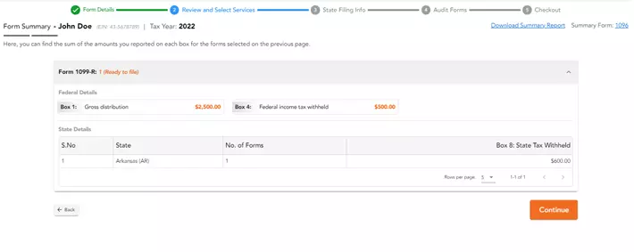 Review your Form 1099-DIV / 1096