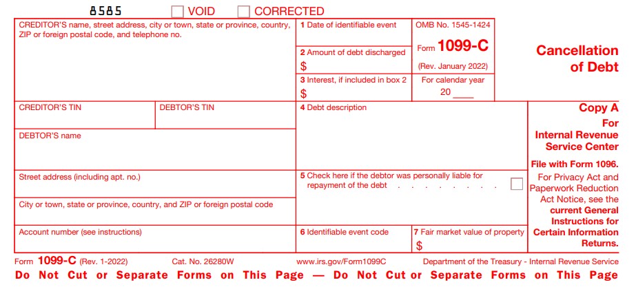 Form 1099-C Deadline