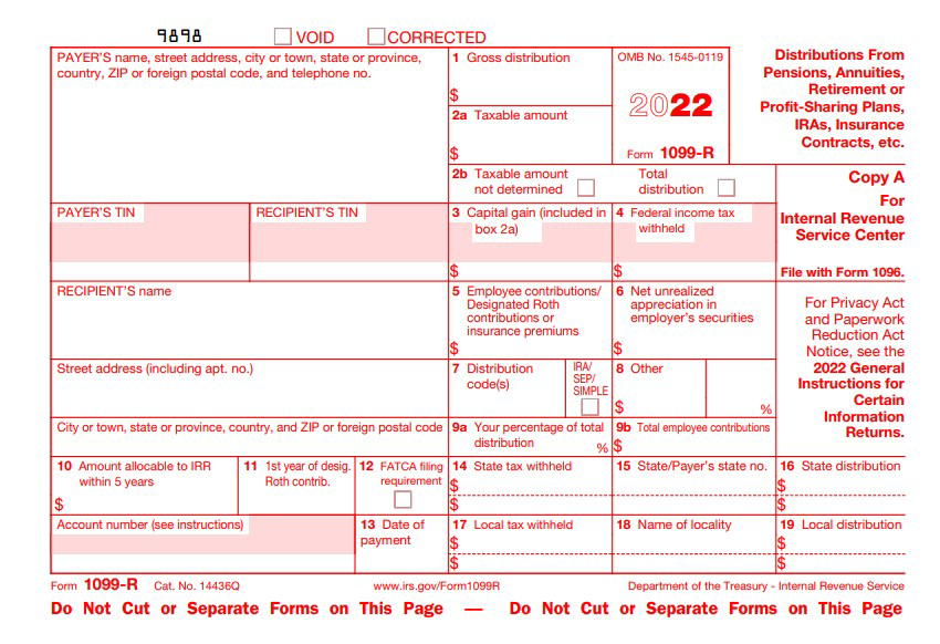 What is a 1099R Form Distributions from Pensions & Annuities