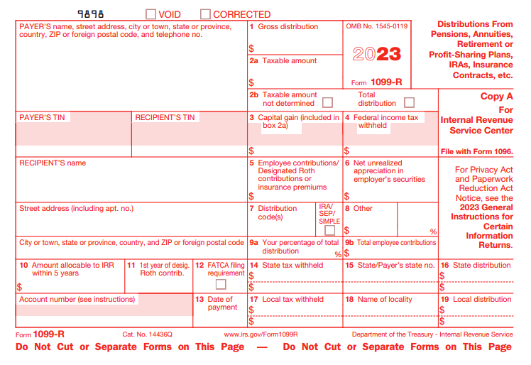Form 1099-R Distribution Codes