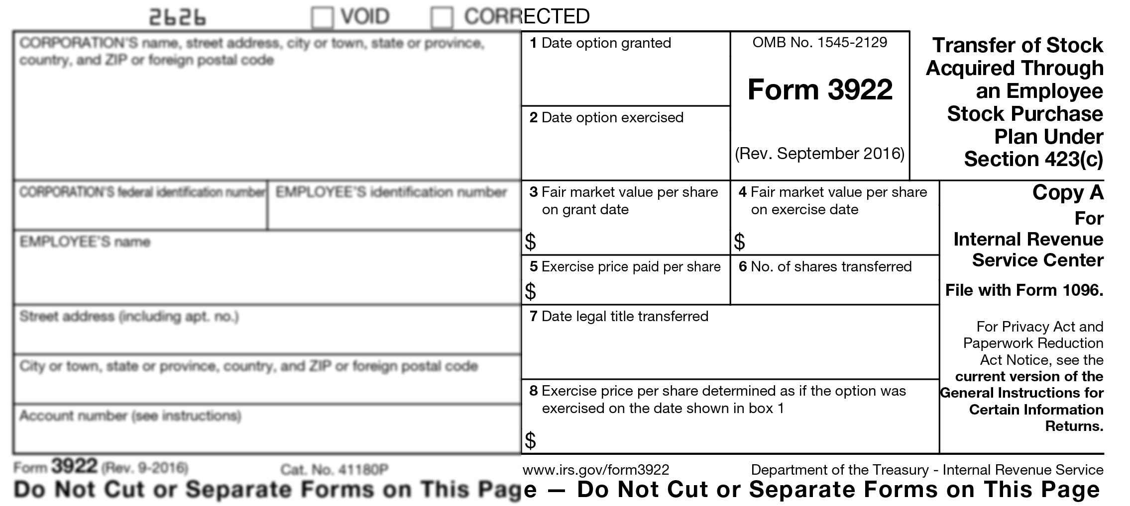 Form 3922 Instructions