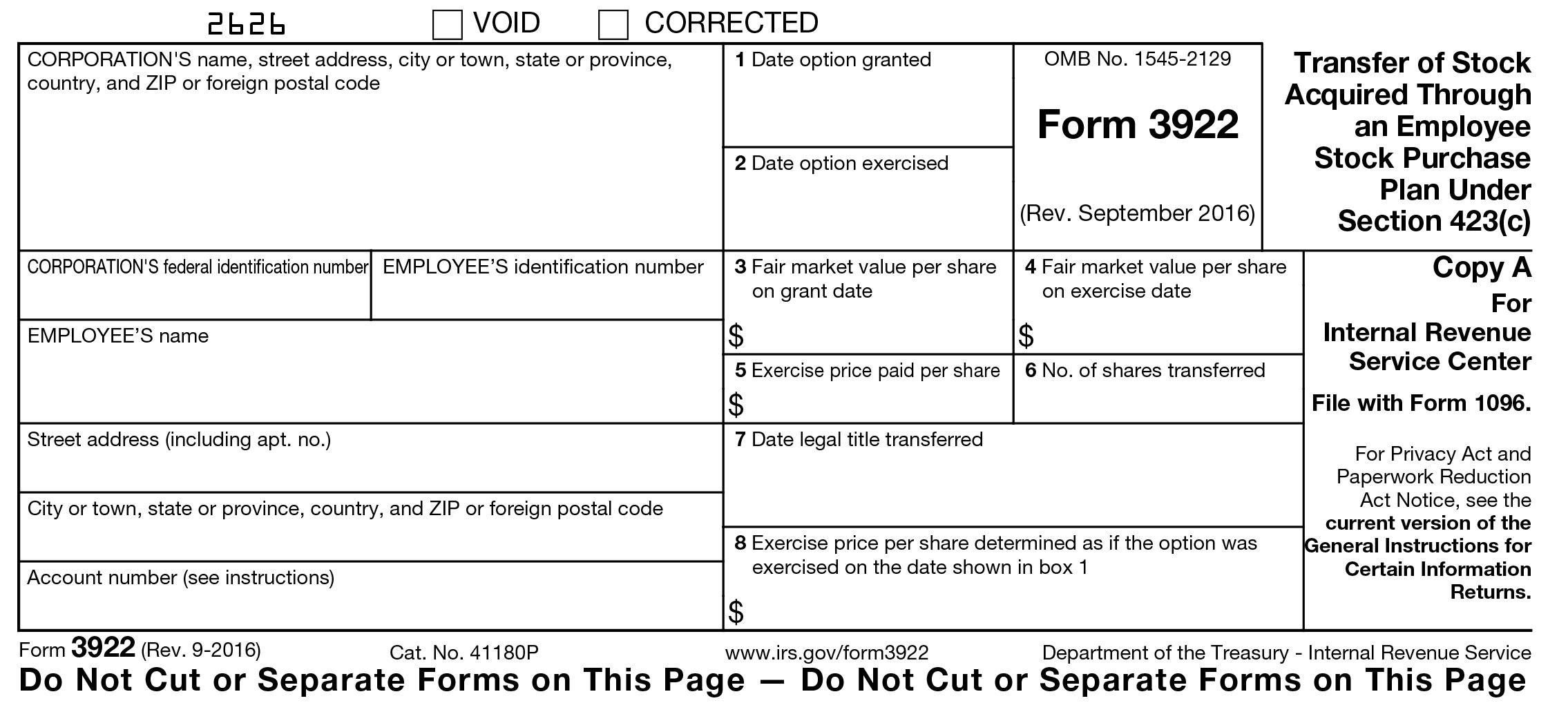 Form 3922 for 2021