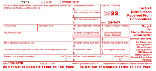 2021 IRS Form 1099-PATR