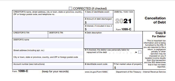 2021 Form 1099-C