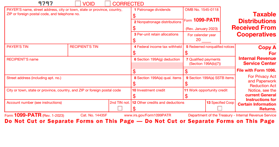 Form 1099 Correction