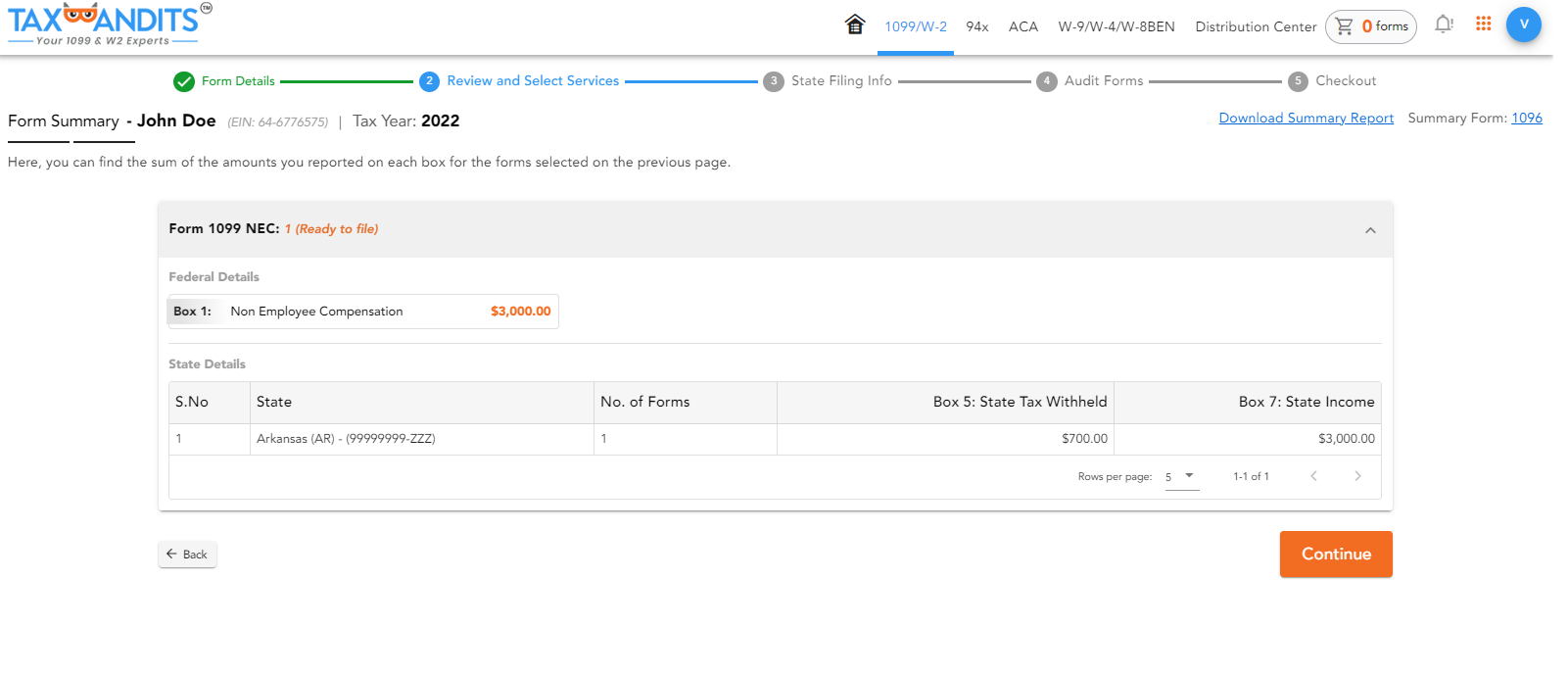 Review your Form and E-file