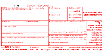 What is form 1099-S