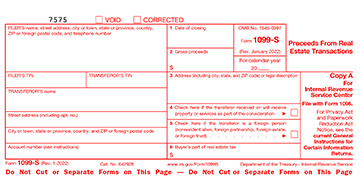 What is Form 1099-S