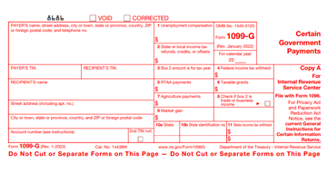 What is Form 1099-G