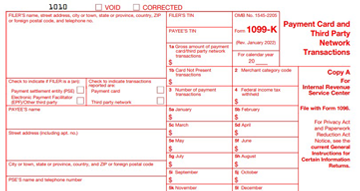 Form 1099 K