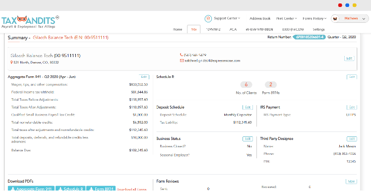 Review your Form 941 Schedule R