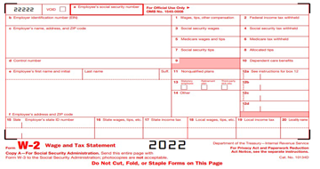 Form W-2 Instructions